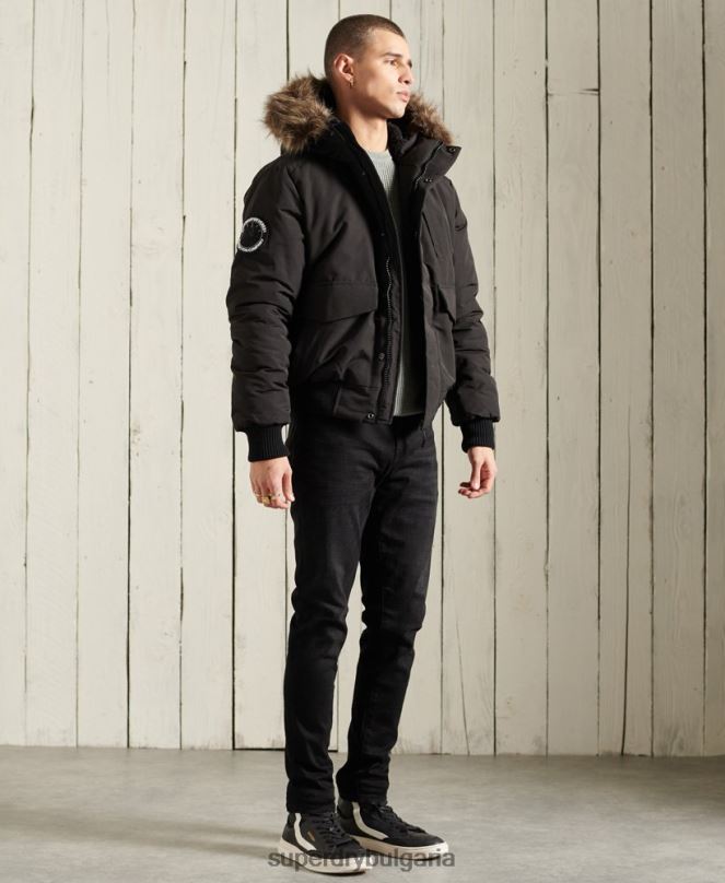Superdry облекло N00H1120 черен мъже бомбър яке Everest