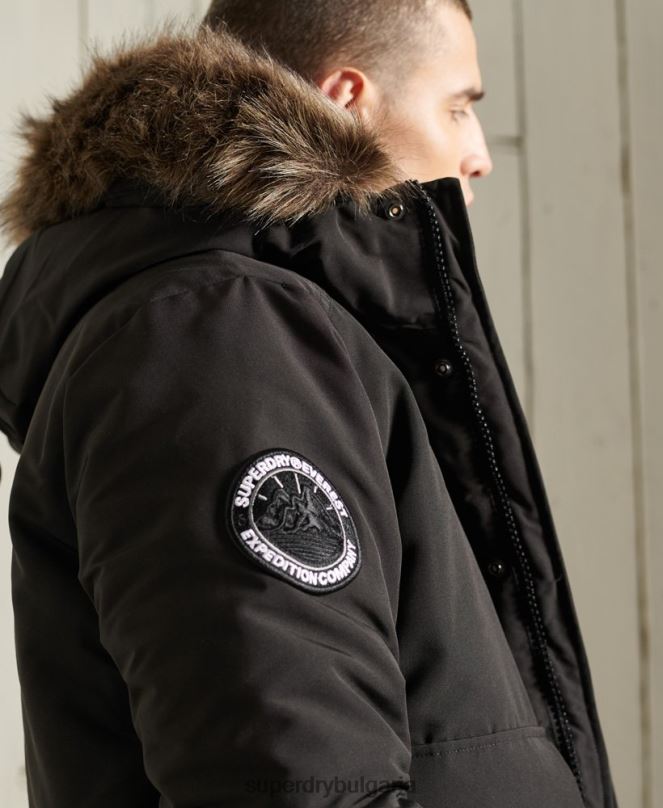Superdry облекло N00H1120 черен мъже бомбър яке Everest