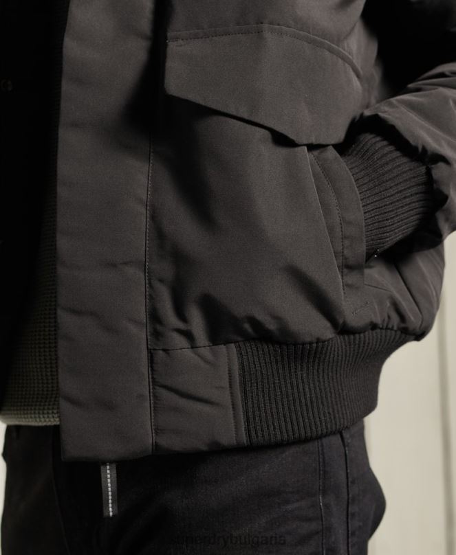 Superdry облекло N00H1120 черен мъже бомбър яке Everest