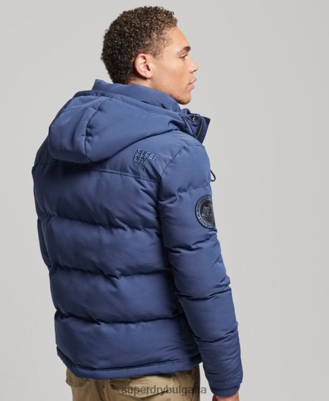 Superdry облекло N00H1129 военноморски флот мъже пухено яке everest с качулка
