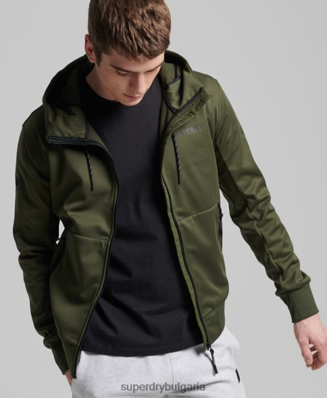 Superdry облекло N00H1132 каки мъже технологично спортно яке от софт шел