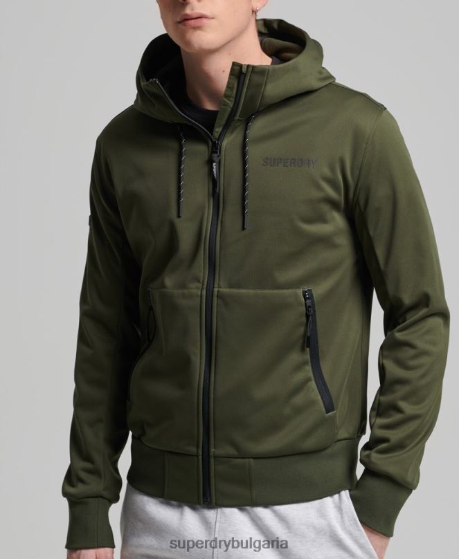 Superdry облекло N00H1132 каки мъже технологично спортно яке от софт шел