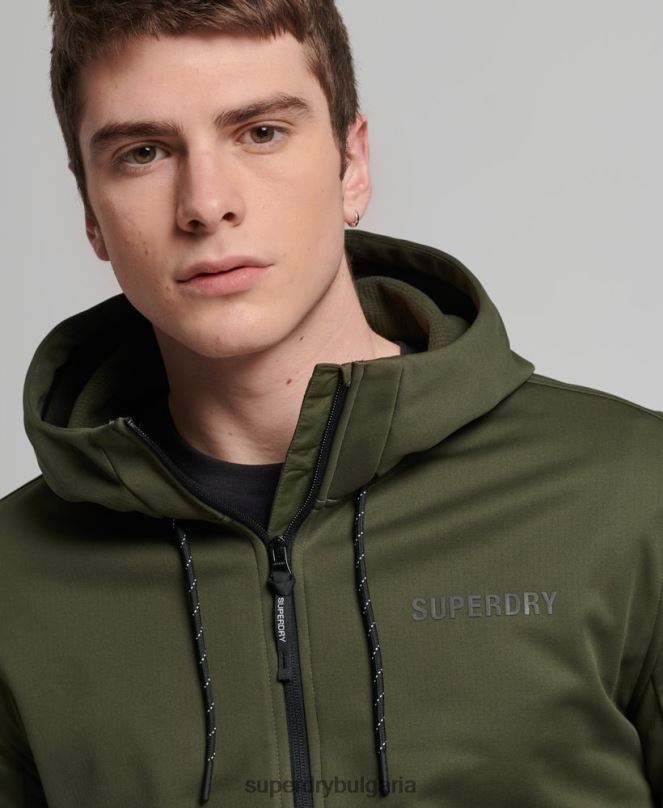 Superdry облекло N00H1132 каки мъже технологично спортно яке от софт шел