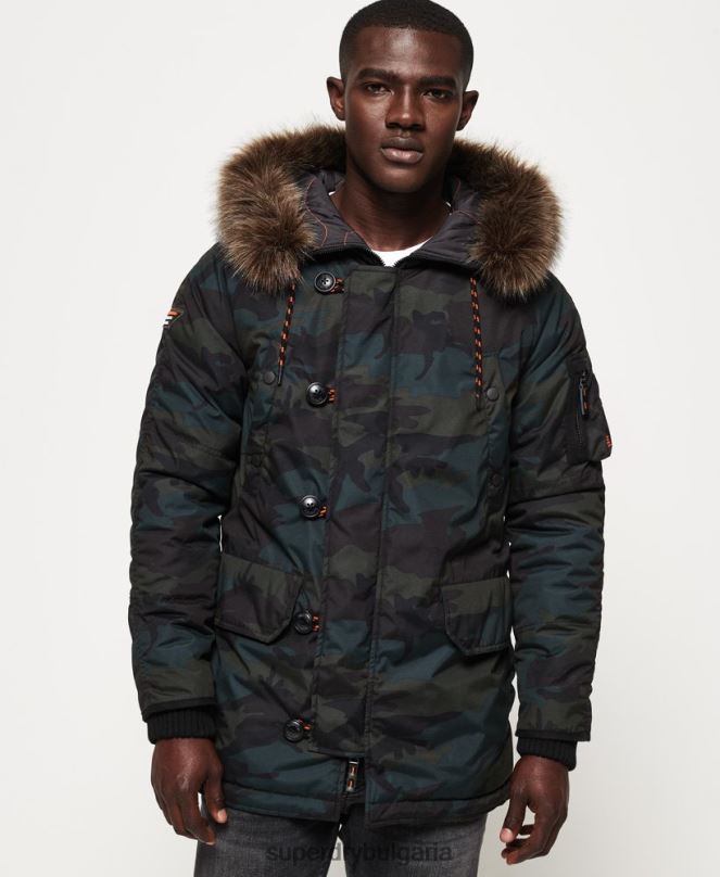 Superdry облекло N00H1134 зелено мъже яке парка