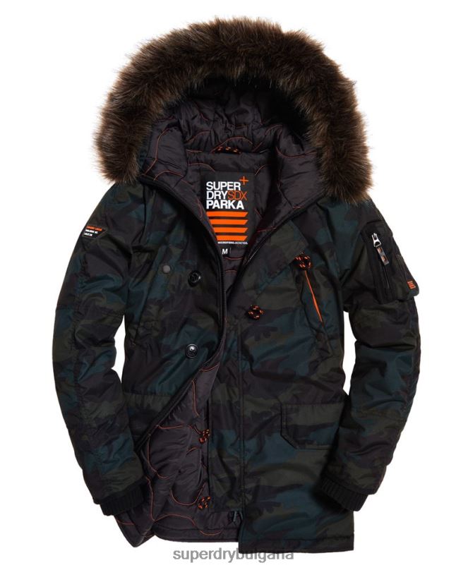 Superdry облекло N00H1134 зелено мъже яке парка
