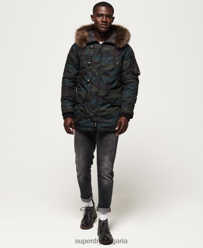 Superdry облекло N00H1134 зелено мъже яке парка