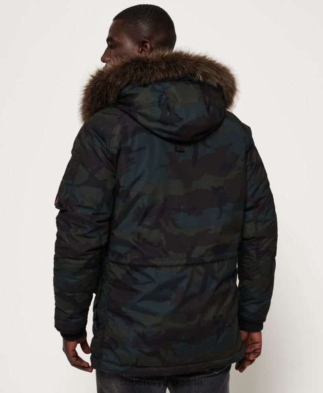 Superdry облекло N00H1134 зелено мъже яке парка