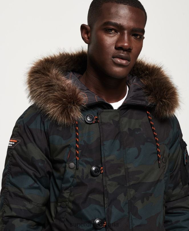 Superdry облекло N00H1134 зелено мъже яке парка