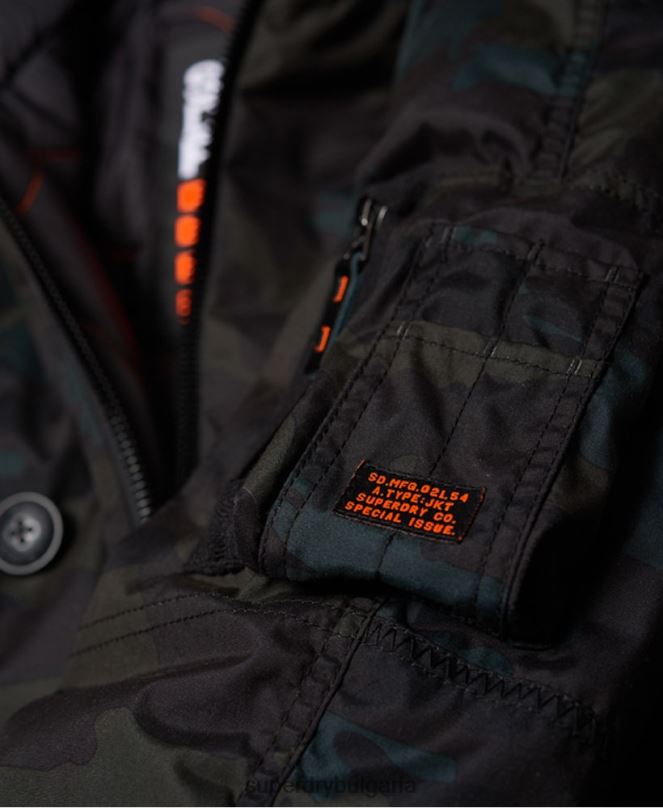 Superdry облекло N00H1134 зелено мъже яке парка