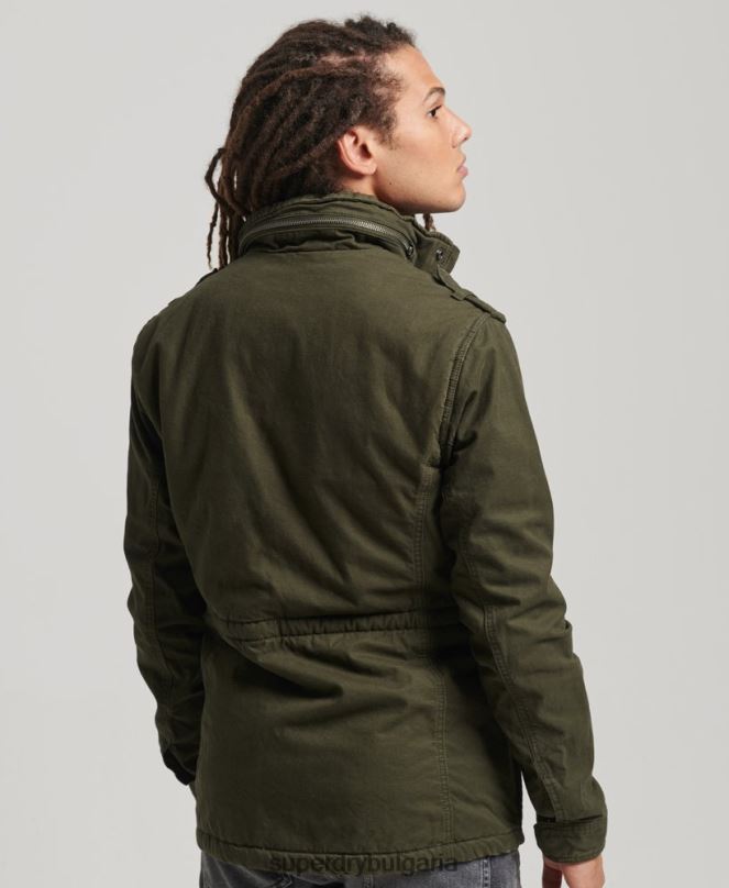Superdry облекло N00H1137 зелено мъже новобранец тежко полево яке