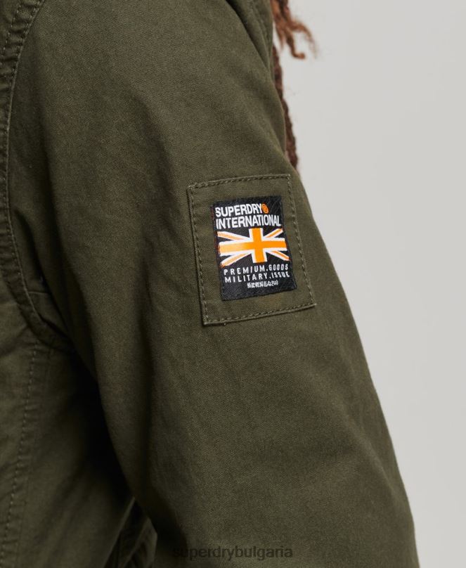 Superdry облекло N00H1137 зелено мъже новобранец тежко полево яке