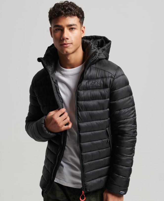 Superdry облекло N00H1138 черен мъже леко подплатено яке