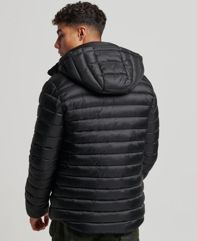 Superdry облекло N00H1138 черен мъже леко подплатено яке