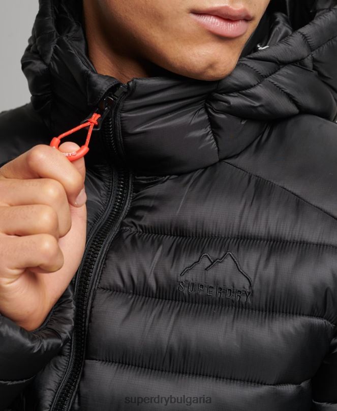 Superdry облекло N00H1138 черен мъже леко подплатено яке