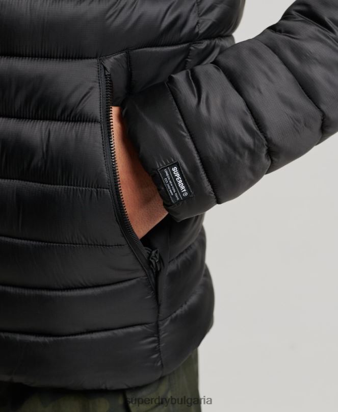 Superdry облекло N00H1138 черен мъже леко подплатено яке