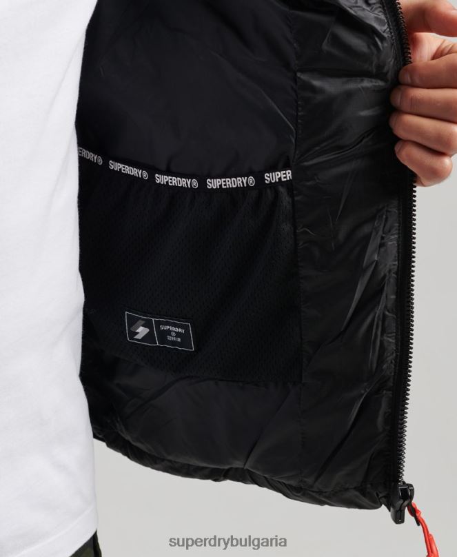 Superdry облекло N00H1138 черен мъже леко подплатено яке