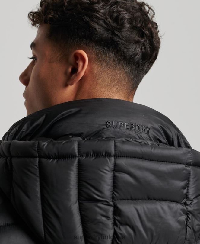 Superdry облекло N00H1138 черен мъже леко подплатено яке