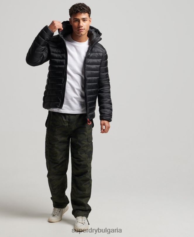Superdry облекло N00H1138 черен мъже леко подплатено яке