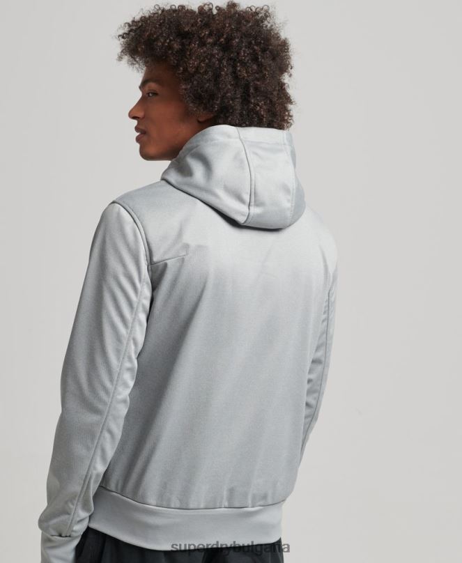 Superdry облекло N00H1141 сиво мъже технологично спортно яке от софт шел