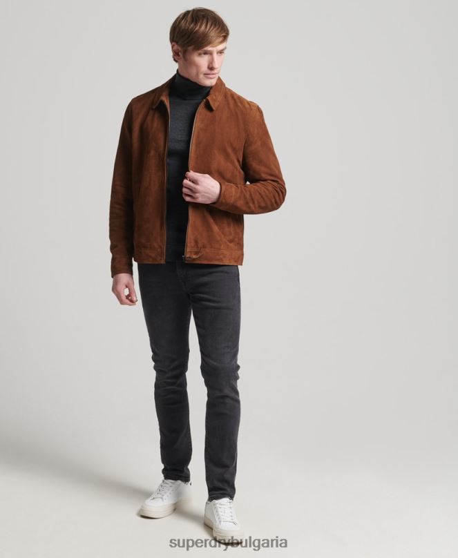 Superdry облекло N00H1147 тен мъже велурено яке studios coach