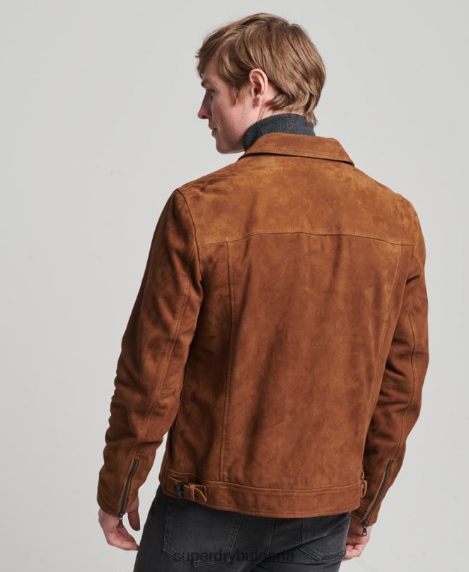 Superdry облекло N00H1147 тен мъже велурено яке studios coach