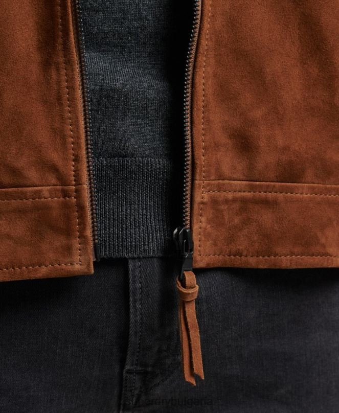 Superdry облекло N00H1147 тен мъже велурено яке studios coach