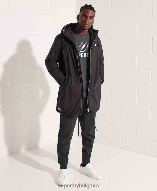 Superdry облекло N00H1151 черен мъже яке с ветровка Touchline SD