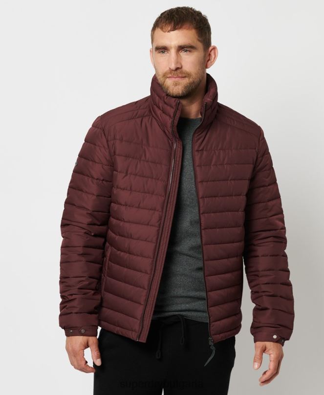 Superdry облекло N00H1154 червен мъже студия без качулка fuji яке