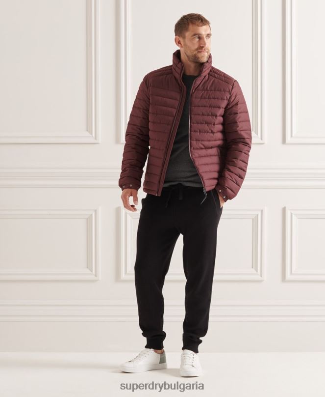 Superdry облекло N00H1154 червен мъже студия без качулка fuji яке