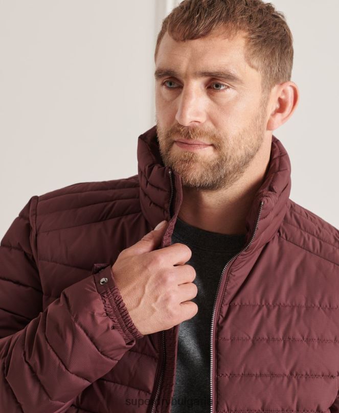 Superdry облекло N00H1154 червен мъже студия без качулка fuji яке