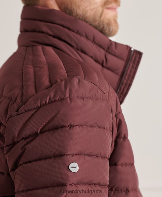 Superdry облекло N00H1154 червен мъже студия без качулка fuji яке