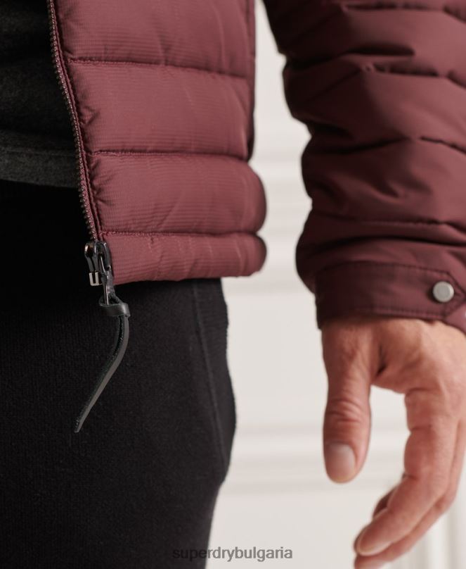 Superdry облекло N00H1154 червен мъже студия без качулка fuji яке