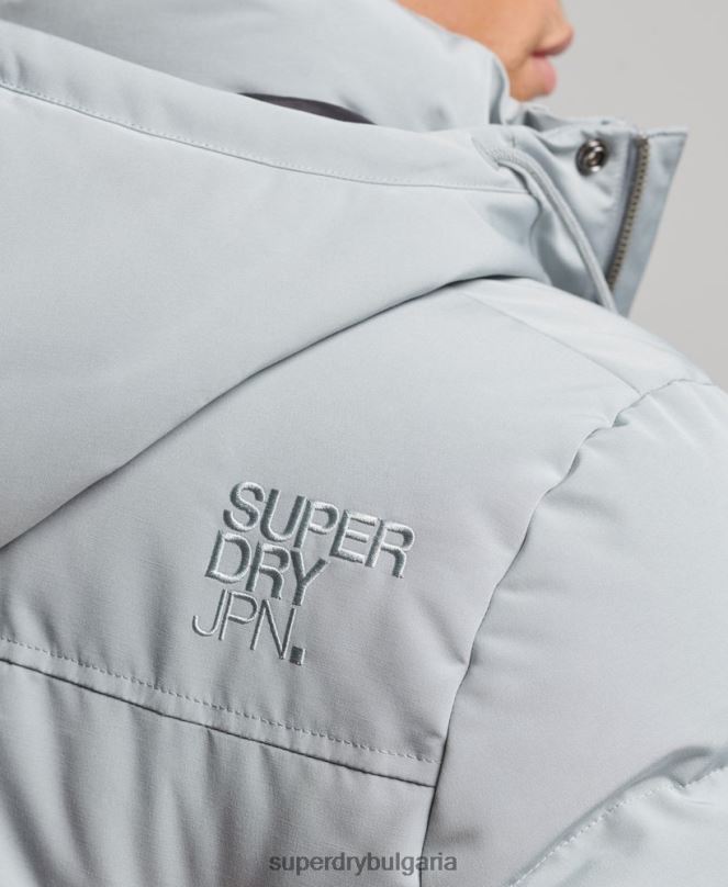 Superdry облекло N00H1158 светло синьо мъже пухено яке everest с качулка