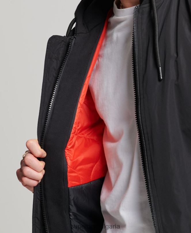 Superdry облекло N00H1159 черен мъже военно бомбено яке