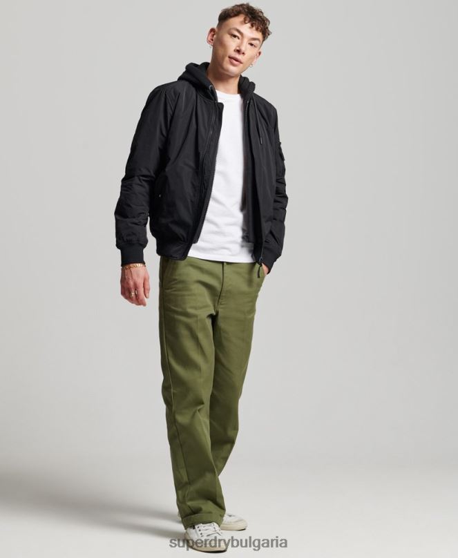 Superdry облекло N00H1159 черен мъже военно бомбено яке