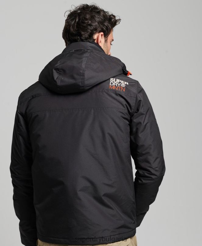 Superdry облекло N00H1160 черен мъже горско яке с ветровка