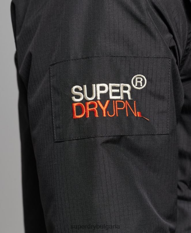Superdry облекло N00H1160 черен мъже горско яке с ветровка