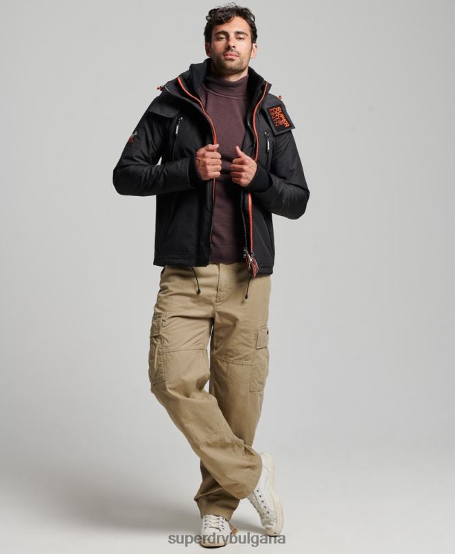 Superdry облекло N00H1160 черен мъже горско яке с ветровка