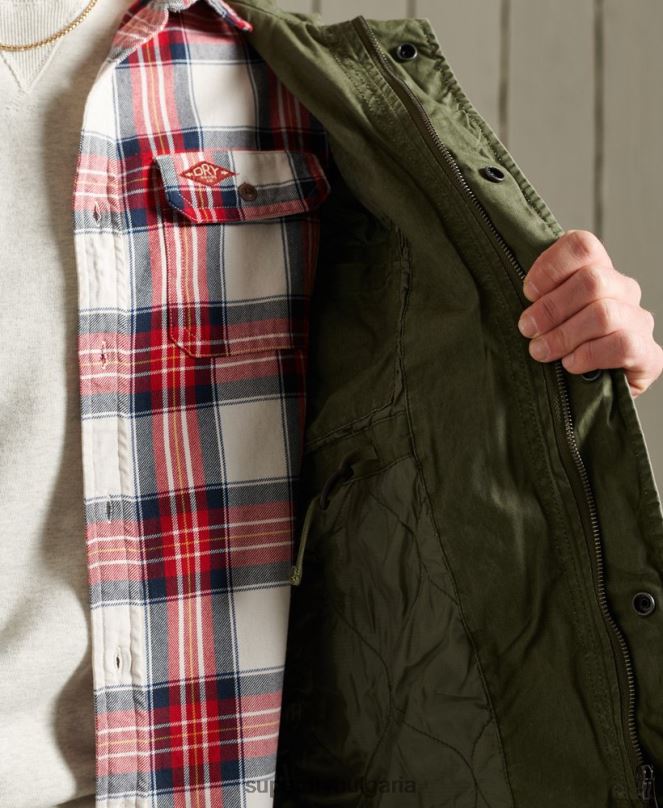 Superdry облекло N00H1164 каки мъже класическо яке за новобранец