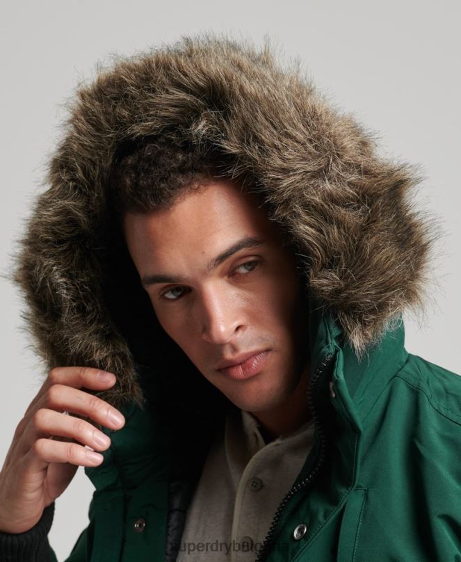 Superdry облекло N00H1168 зелено мъже бомбър яке Everest