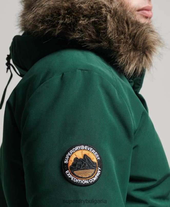 Superdry облекло N00H1168 зелено мъже бомбър яке Everest