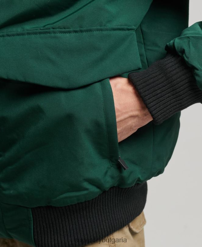 Superdry облекло N00H1168 зелено мъже бомбър яке Everest