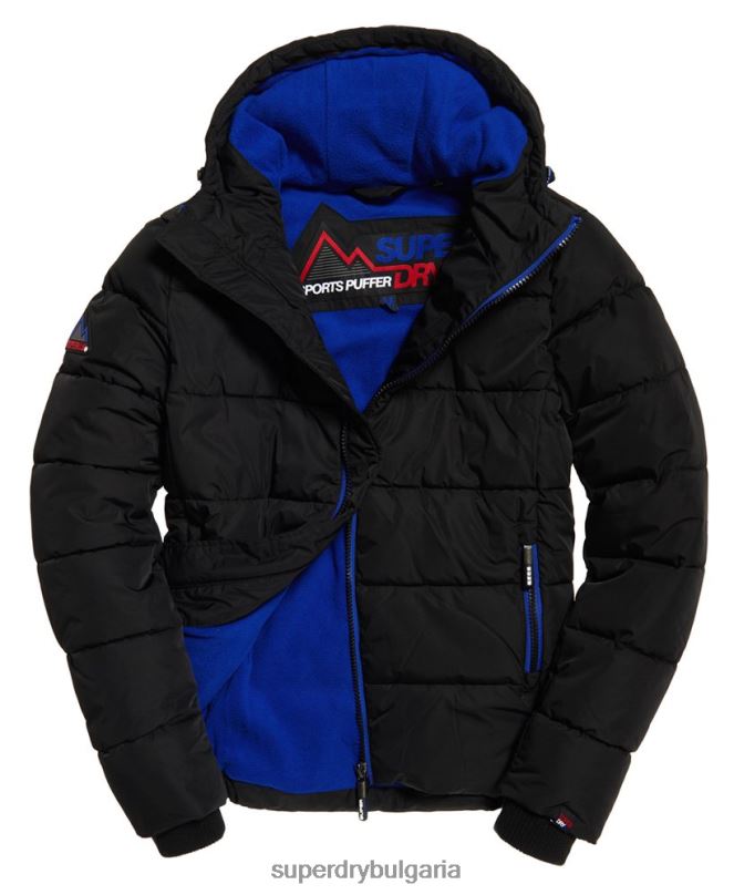 Superdry облекло N00H1170 черен мъже спортно пухено яке