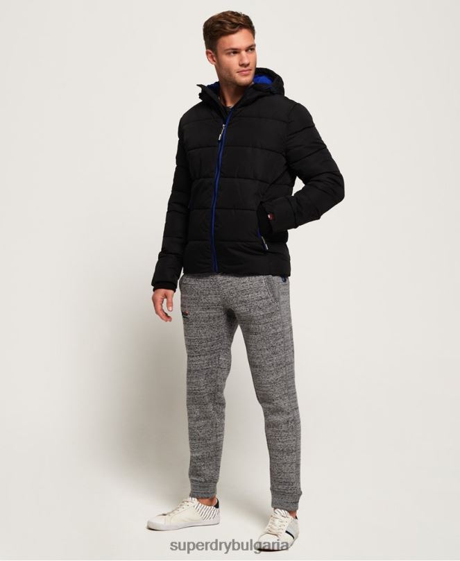 Superdry облекло N00H1170 черен мъже спортно пухено яке