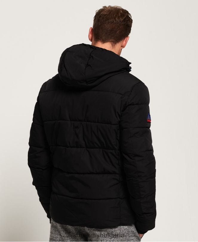 Superdry облекло N00H1170 черен мъже спортно пухено яке