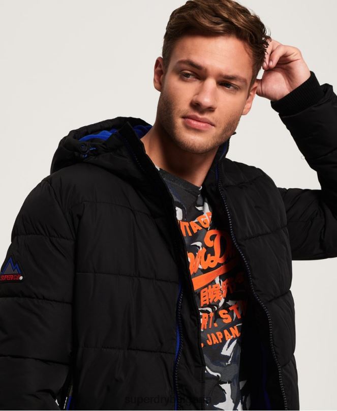 Superdry облекло N00H1170 черен мъже спортно пухено яке
