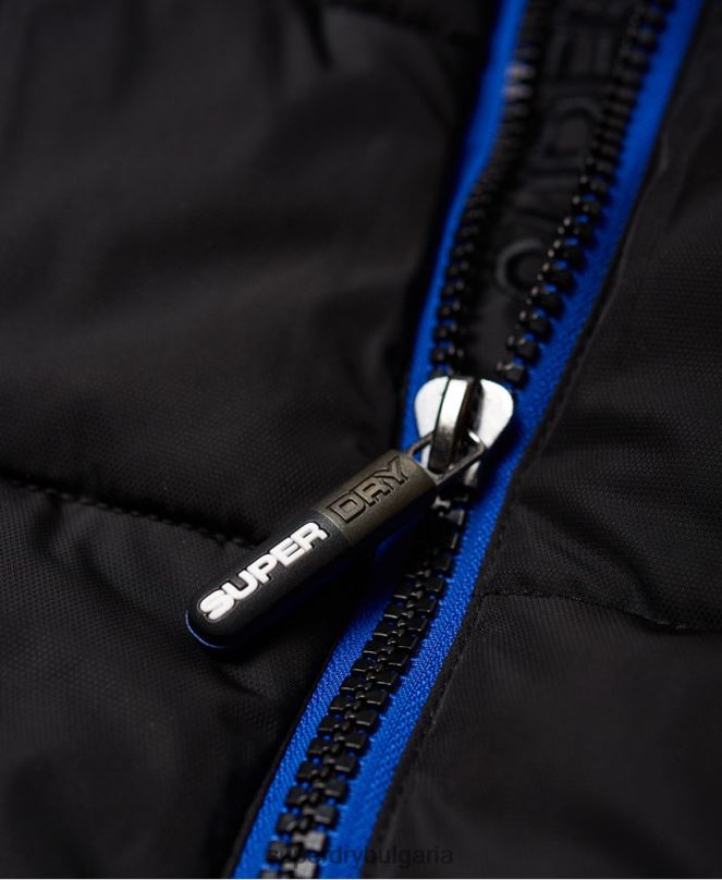 Superdry облекло N00H1170 черен мъже спортно пухено яке