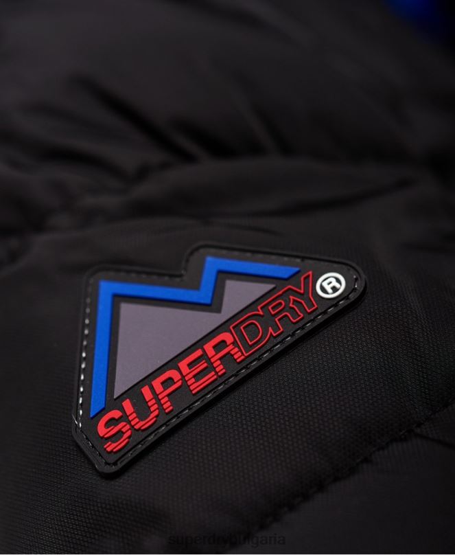 Superdry облекло N00H1170 черен мъже спортно пухено яке