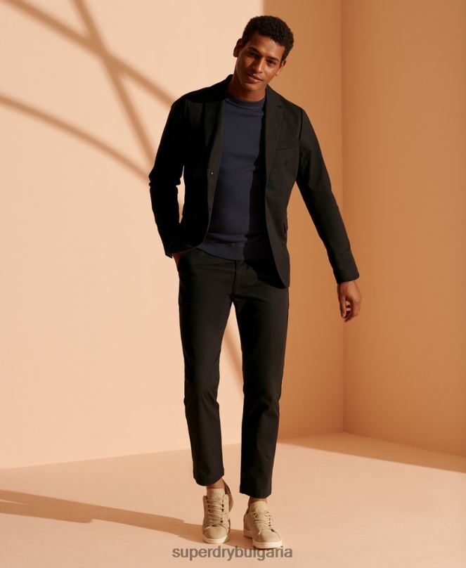 Superdry облекло N00H1173 черен мъже лимитирана серия памучен блейзър