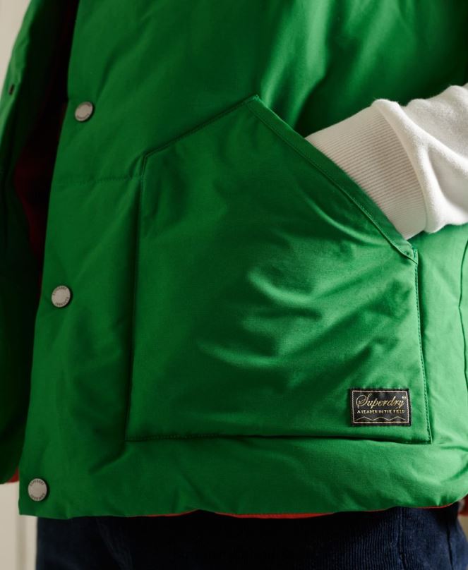 Superdry облекло N00H1176 зелено мъже планинска жилетка